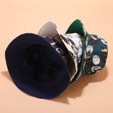 Unisex,Printed,Coconut,Usable,Bucket,Outdoor,Sunscreen,Visor,Fisherman