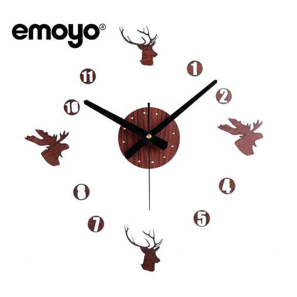 Emoyo,EDIY009,Creative,Large,Clock,Modern,Clock,Mirror,Numbers,Stickers,Office,Decorations