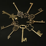 130pcs,Antique,Bronze,Brass,Ornate,Skeleton,Pendant,Fancy,Heart,Pendants