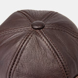 Genuine,Leather,Solid,Color,Protected,Thick,Casual,Baseball