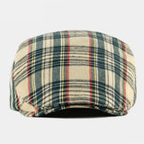 Cotton,British,Style,Street,Trend,Lattice,Pattern,Outdoot,Casual,Forward,Beret
