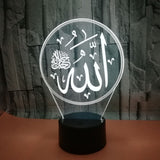 Colorful,Night,lighting,light,Religious,Islam,Allah,Acrylic,Decorations