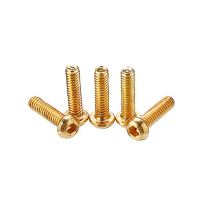 Suleve,M2AH2,50Pcs,Titanium,Plated,Socket,Button,Screws,Alloy,Steel,Grade,Screw