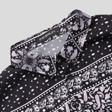 INCERUN,Ethnic,Style,Printed,Stand,Collar,Sleeve,Loose,Casual,Henley,shirts