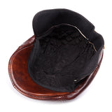 Unisex,Cowhide,Genuine,Leather,Earflap,Muffs,Beret,Protective,Paper,Cabbie