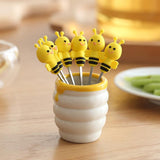 Silicone,Fruit,Forks,Cartoon,Animal,Stainless,Steel,Salad,Dessert,Fruit,Picks