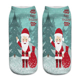 Women,Print,Santa,Claus,Ankle,Socks,Casual,Christmas,Socks