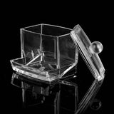 Storage,Boxes,Cotton,Holder,Clear,Acrylic,Cosmetic,Makeup,Hotel,Supplies