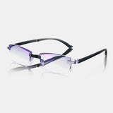 Unisex,Foldable,Frameless,Diamond,Trimmed,Light,Reading,Glasses,Presbyopic,Glasses