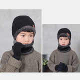 Child,Solid,Color,Fashion,Casual,Beanie,Scarf,Gloves