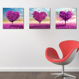 Miico,Painted,Three,Combination,Decorative,Paintings,White,Flower,Decoration