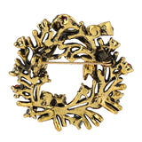 Christmas,Wreath,Festive,Brooch,Shirt,Collar,Brooch,Sliver