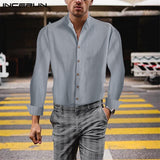 Men's,Linen,Sleeve,Solid,Shirts,Casual,Comfortable,Camping,Hiking,Business