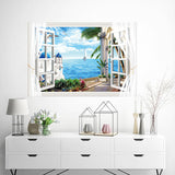 Miico,FX82012,Mediterranean,Landscape,Sticker,Window,Printing,Decorative,Stickers