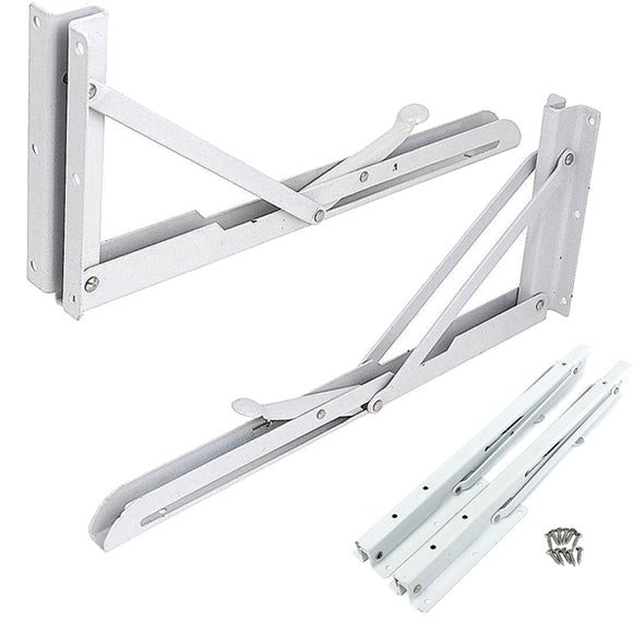 340x140mm,White,Metal,Release,Catch,Support,Bench,Table,Folding,Shelf,Bracket