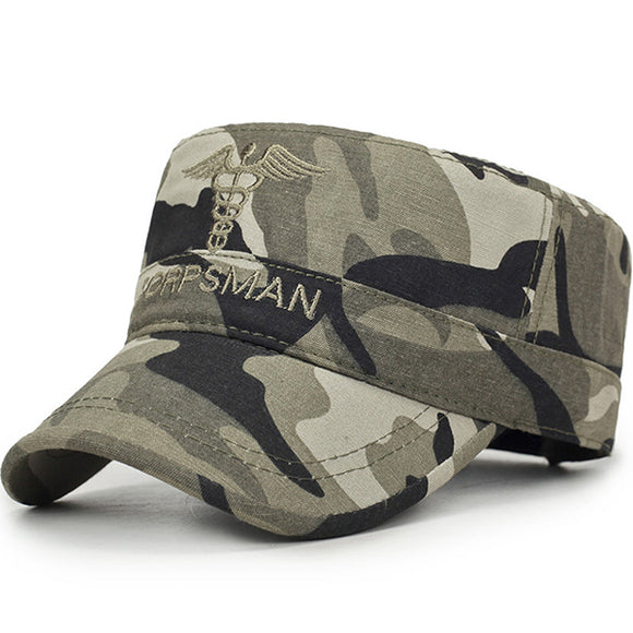 Washed,Cotton,Camouflage,Letters,Embroidered,Military,Style,Visor