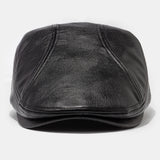 Collrown,Men's,Artificial,Leather,Beret,Casual,Newsboy,Holes,Ventilation