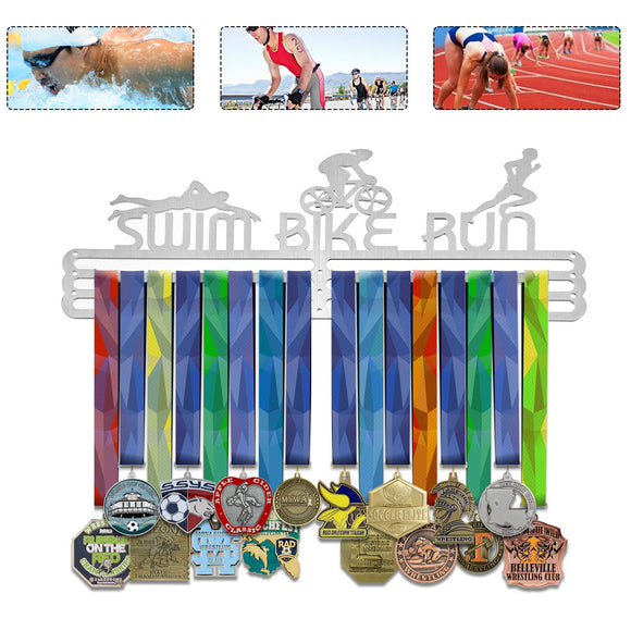 Medal,Holder,Running,Biking,Swimming,Sports,Medals,Shelf