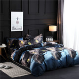 Bedding,Animal,Black,Printing,Quilt,Cover,Pillowcase