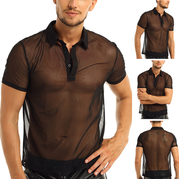 INCERUN,Men's,Through,Sport,Henley,Shirts,Muscle,Short,Sleeve,Shirts