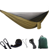 Person,Portable,Outdoor,Camping,Hammock,Mosquito,Strength,Parachute,Fabric,Hanging,Hunting,Sleeping,Swing