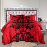 Bedding,Black,White,Printing,Quilt,Cover,Pillowcase,Queen