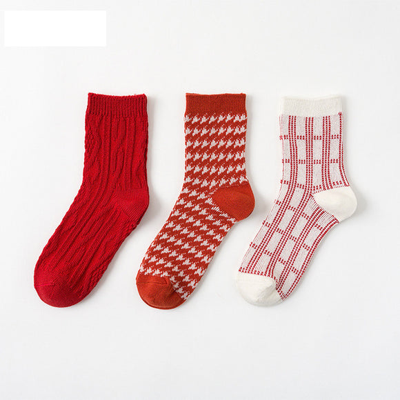 Women's,Christmas,Casual,Cotton,Pairs,Socks