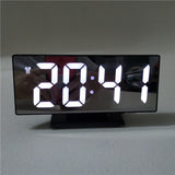 Loskii,Digital,Alarm,Clock,Mutifunction,Charging,Mirror,Alarm,Decor,Clock