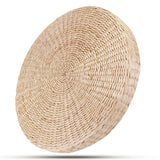 Round,Tatami,Cushion,Floor,Cushions,Natural,Straw,Meditation