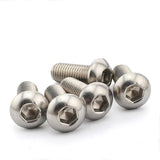 Suleve,M6CH3,50Pcs,Carbon,Steel,Socket,Button,Screw,Bolts