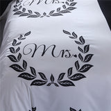 Bedding,White,Black,Quilt,Cover,Pillowcase,Queen