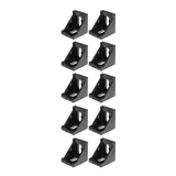 Suleve,10Pcs,Black,Aluminium,Angle,Corner,Joint,Series,Aluminum,Extrusion,20x20mm,Right,Angle,Bracket,Furniture,Fittings