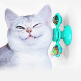 Interactive,Puzzle,Training,Around,Windmill,Turntable,Catnip,Tease,Scratching,itching,Brush