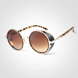 Women,Vintage,Steam,Round,Protection,Glassess,Summer,Sunscreen,Eyeglasseess
