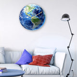 Loskii,CC023,Creative,Earth,Pattern,Clock,Clock,Quartz,Clock,Office,Decorations