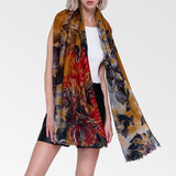 Women,Winter,Scarf,Blossom,Flower,Printed,Elegant,Shawl