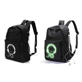 Night,Luminous,Travel,School,Laptop,Backpack,Charging,Earphone