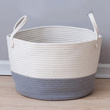Cotton,Storage,Basket,Laundry,Basket,Woven,Baskets,Handle