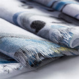 Unique,Linen,Lightweight,Watercolor,Printting,Scarf,Fashion,Shawl,Sunscreen,Wraps