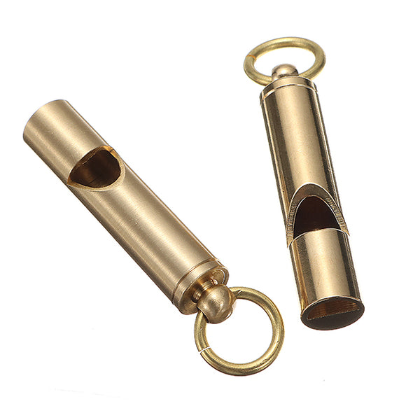 Brass,Survival,Whistle,Copper,Chain,Buckle,4.2x1cm