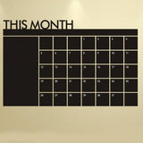 Month,Calendar,Chalkboard,Sticker,Blackboard,Removable,Planner,Stickers,Black,Board,Decor