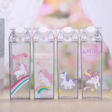 Portable,Novelty,Carton,Shaped,Cartoon,Unicorn,Printed,Water,Bottle