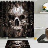 Skull,Pattern,Polyester,Bathroom,Shower,Curtain,Toilet,Cover