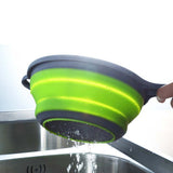 Folding,Collapsible,Fruit,Vegetable,Strainer,Handle,Colander,Draining,Basket,Camping,Picnic
