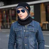 Women,Outdoor,Sports,Winter,Knitted,Baggy,Beanie,Scarf