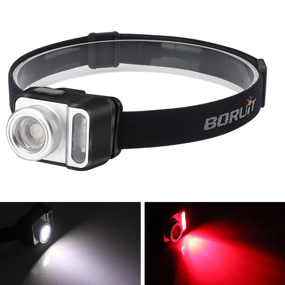 BORUiT,650LM,White,Light,Ultralight,HeadLamp,Outdoor,Cycling,Camping,Battery