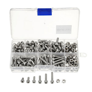 Suleve,M4SH1,Stainless,Steel,Socket,Screws,Bolts,Assortment,250Pcs