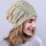 Knitting,Cutout,Beanie,Breathable