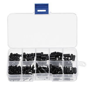 Suleve,M2NH4,Nylon,Screw,Black,Screw,Nylon,Standoff,Assortment,300Pcs