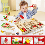 Simulation,Repair,Toolbox,Wooden,Drill,Screwdriver,House,Children